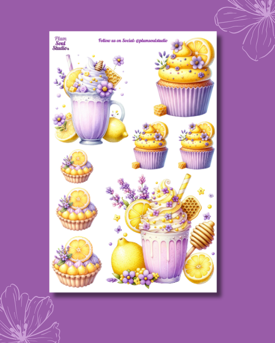 Lavender Lemon Sweets Sticker Sheet