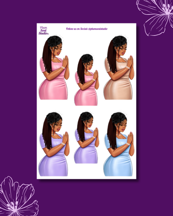 Trisha Praying Sticker Sheet