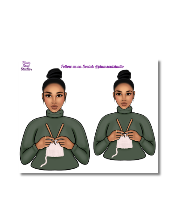 Hobby - Knitting Mini Sticker Sheet