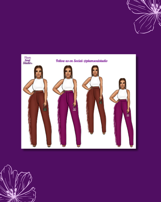 Michelle in Frills Mini Sticker Sheet