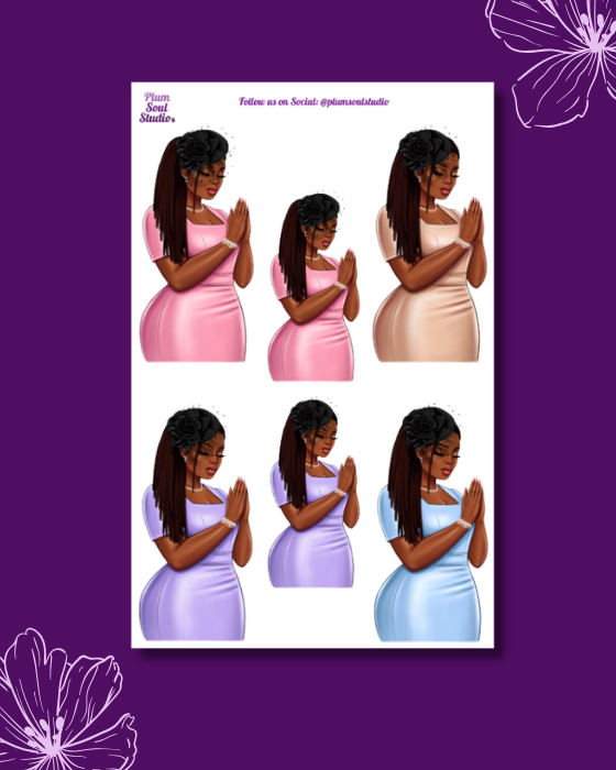 Trisha Praying Sticker Sheet