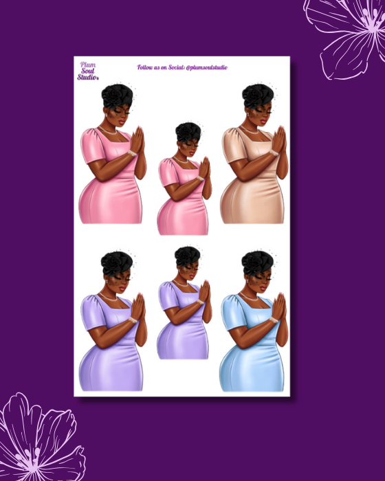 Trisha Praying Sticker Sheet