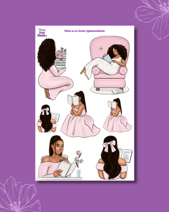 Gentle Reader Curvy Sticker Sheet