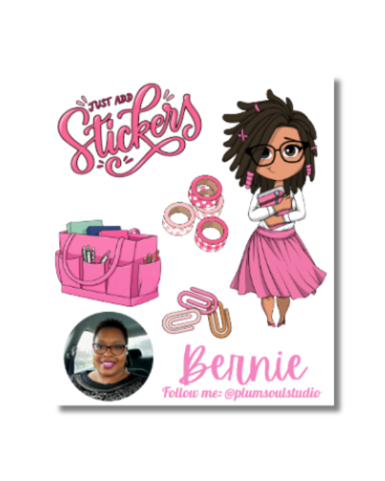 Oh So Paper Planner Girl Contact Card