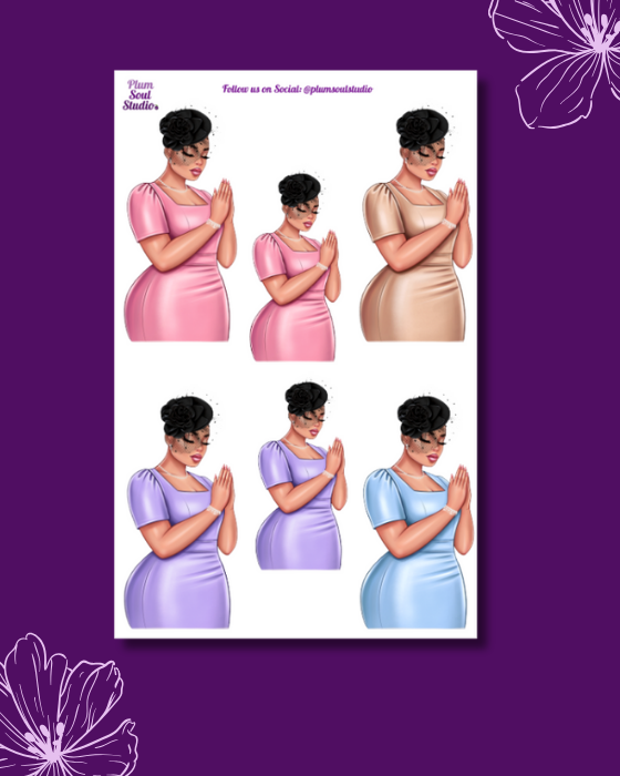 Trisha Praying Sticker Sheet