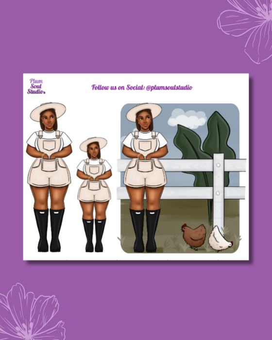 Down on the Farm Jumper Sticker Sheet Mini