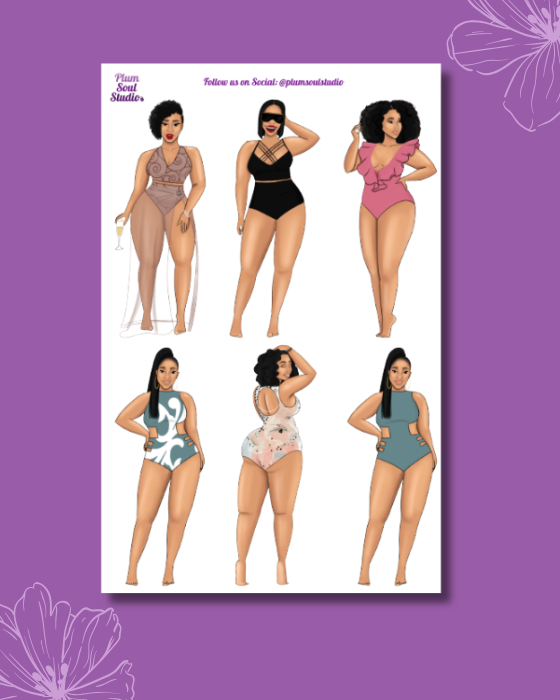 Assorted Bathing Suits Sticker Sheet