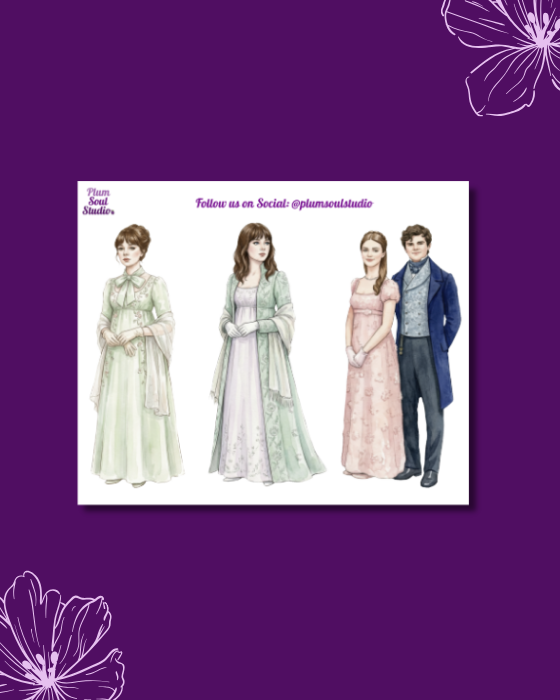 Eloise, Gregory and Hyacinth Mini Sticker Sheet