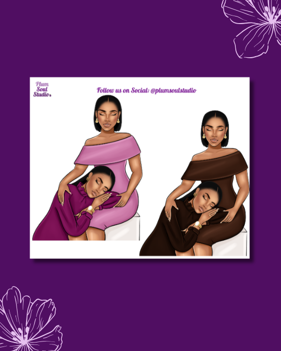Mother Daughter Mini Sticker Sheet