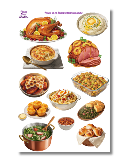 Thanksgiving Soul Food Sticker Sheet