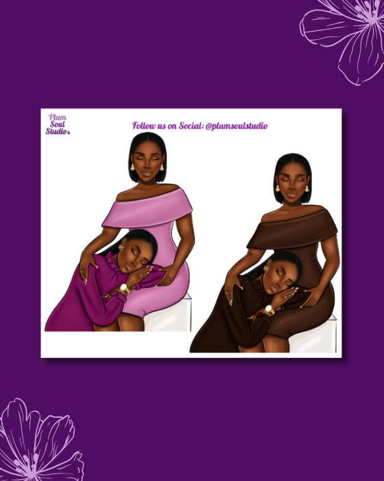 Mother Daughter Mini Sticker Sheet