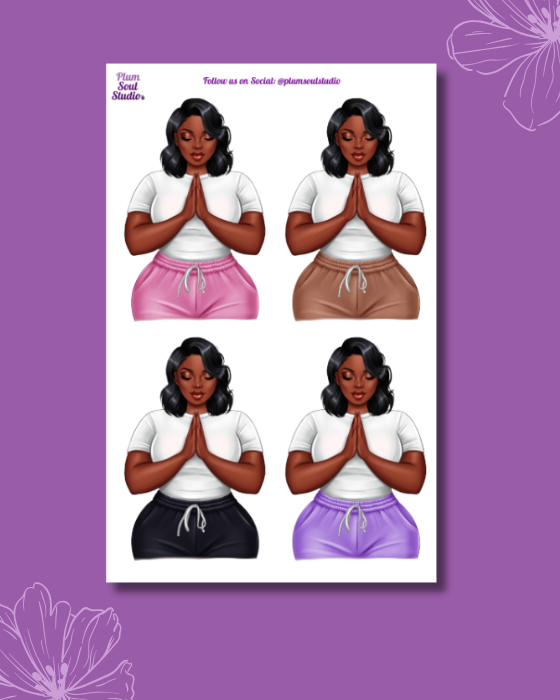 Praying Paula Sticker Sheet