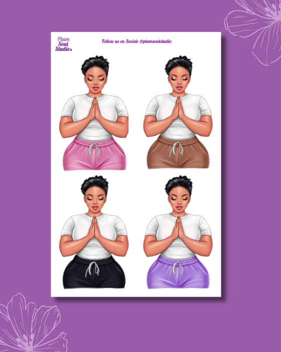 Praying Paula Sticker Sheet