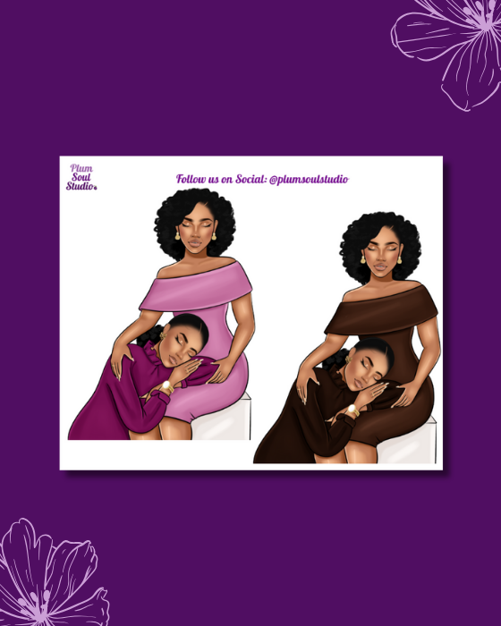 Mother Daughter Mini Sticker Sheet