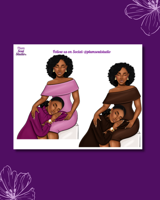Mother Daughter Mini Sticker Sheet