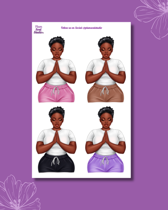 Praying Paula Sticker Sheet
