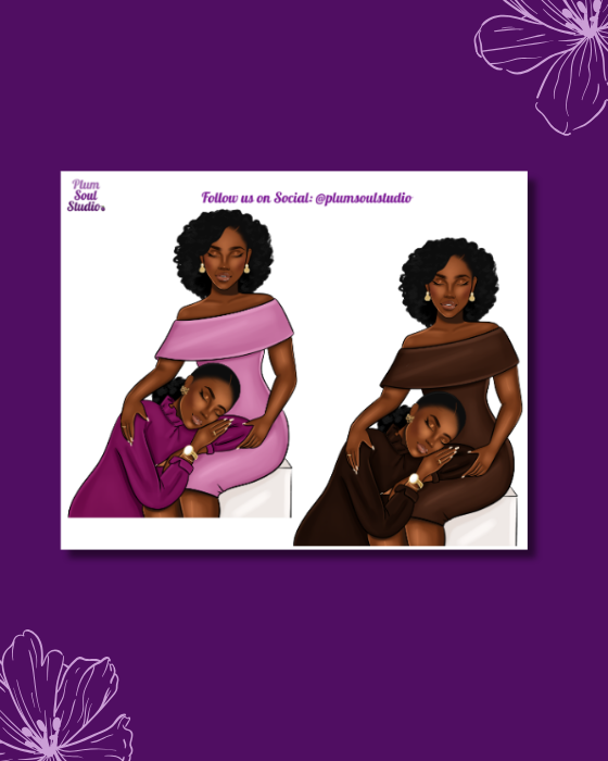 Mother Daughter Mini Sticker Sheet