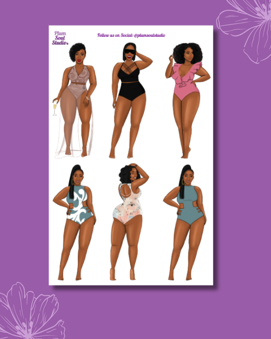 Assorted Bathing Suits Sticker Sheet