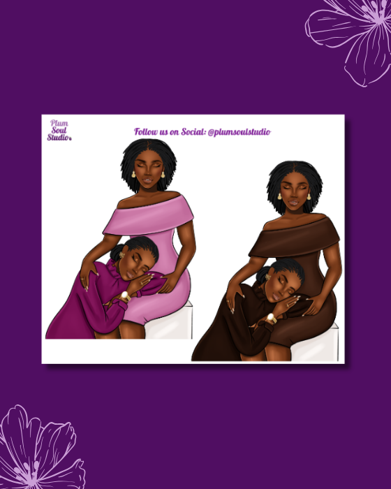 Mother Daughter Mini Sticker Sheet