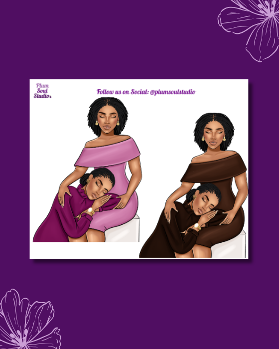 Mother Daughter Mini Sticker Sheet
