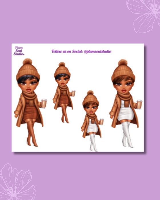 Tandy Winter Ensemble Cognac Mini Sticker Sheet