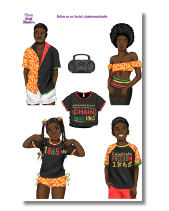 Juneteenth Family Sticker Sheet