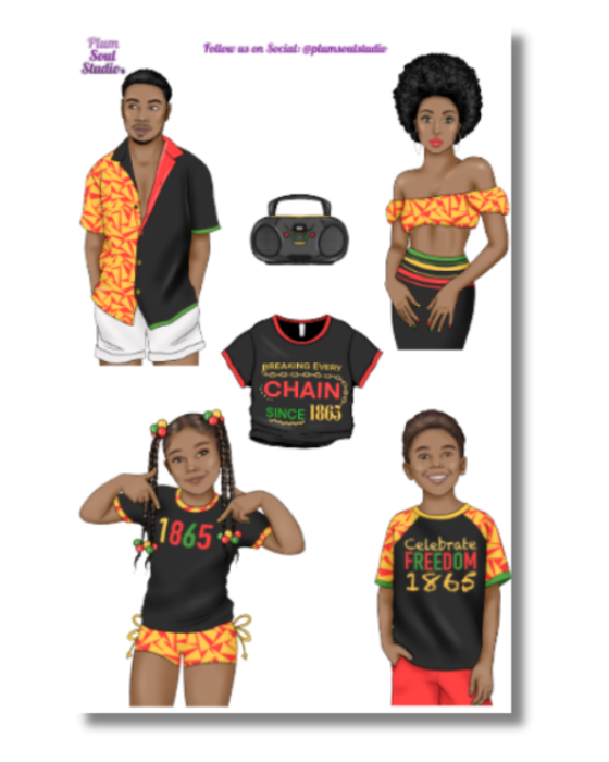 Juneteenth Family Sticker Sheet