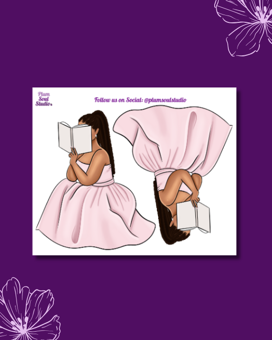 Face In a Book Mini Sticker Sheet