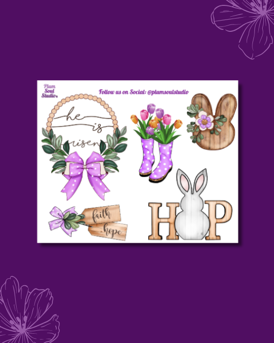 Easter Decor Mini Sticker Sheet
