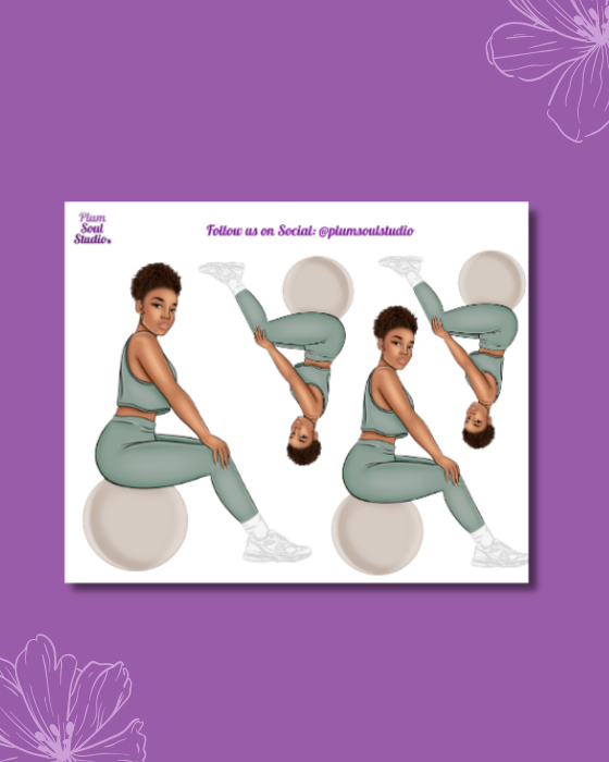 Belinda on Ball Mini Sticker Sheet