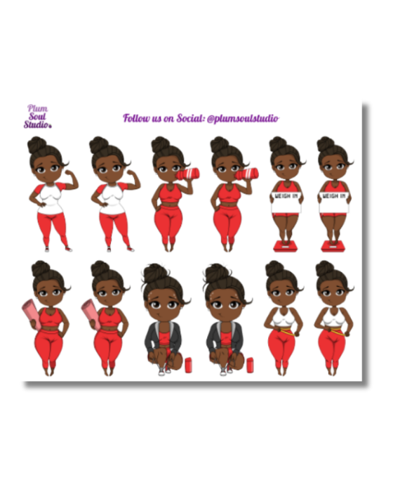 Oh So Paper Workout Assorted Mini Sticker Sheet