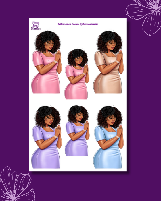 Trisha Praying Sticker Sheet