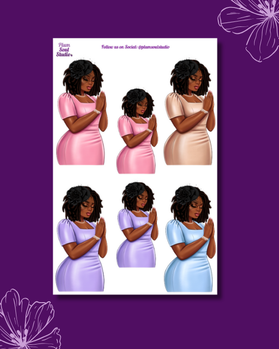 Trisha Praying Sticker Sheet