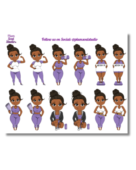 Oh So Paper Workout Assorted Mini Sticker Sheet