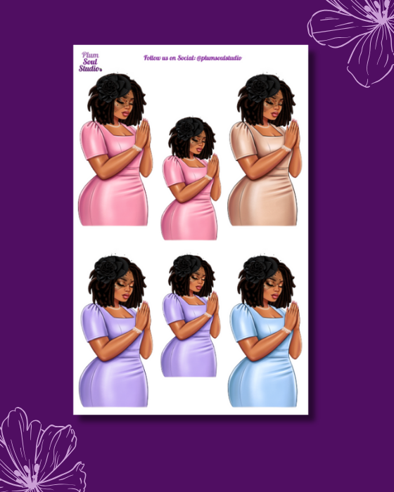 Trisha Praying Sticker Sheet