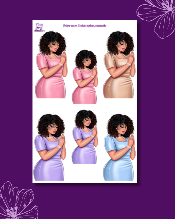 Trisha Praying Sticker Sheet
