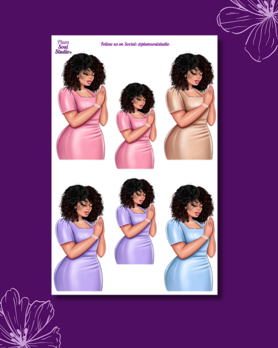 Trisha Praying Sticker Sheet