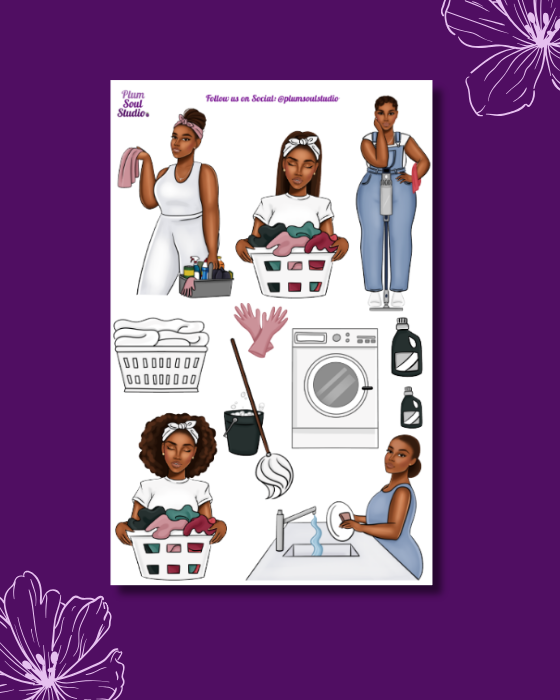 Cleaning Time Sticker Sheet