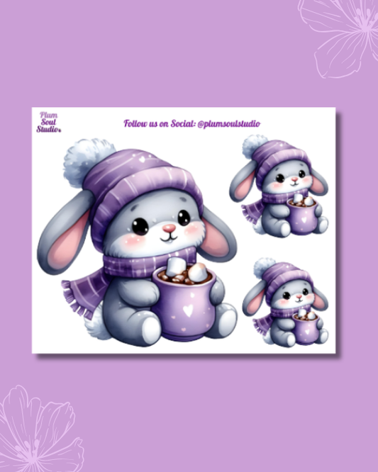 Christmas Bunnies Mini Sticker Sheet
