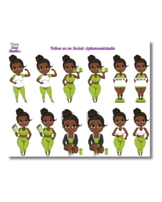 Oh So Paper Workout Assorted Mini Sticker Sheet