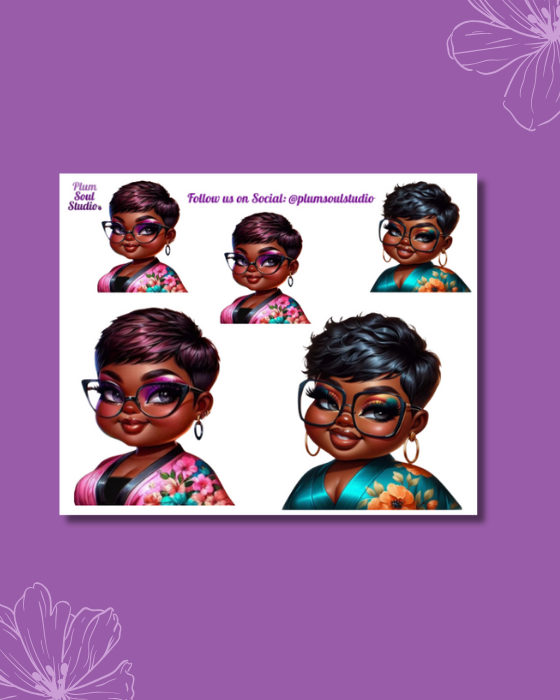 Angie Kimono Mini Sticker Sheet