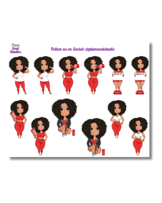 Oh So Paper Workout Assorted Mini Sticker Sheet