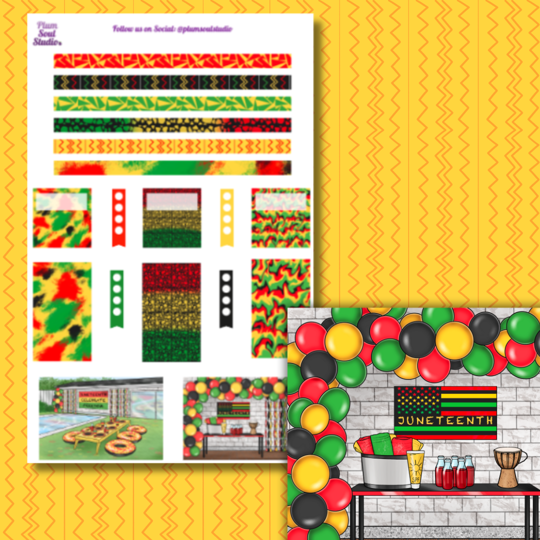 Juneteenth Washi Sticker Sheet