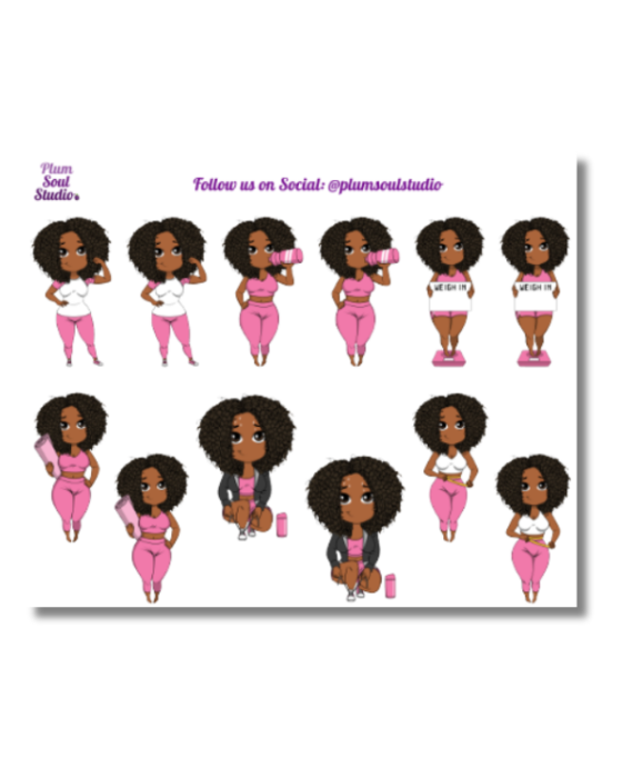 Oh So Paper Workout Assorted Mini Sticker Sheet
