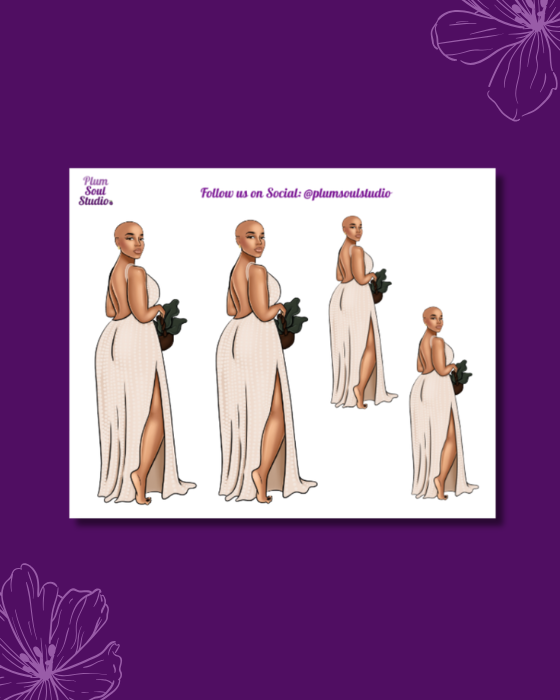 Soft Life on the Farm Bald Mini Sticker Sheet