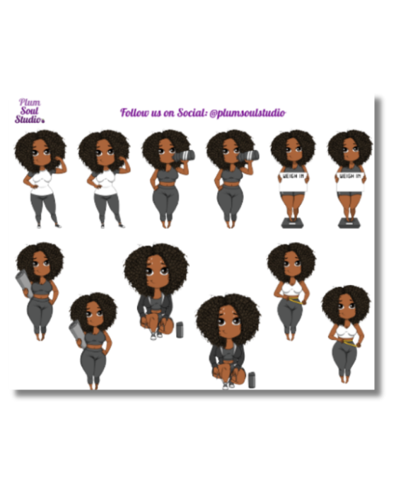 Oh So Paper Workout Assorted Mini Sticker Sheet
