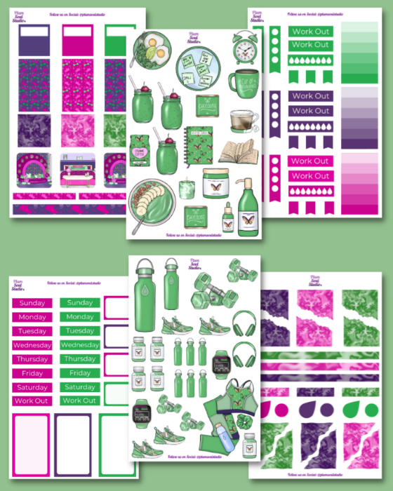 Electric Fitness Mega Sticker Kit