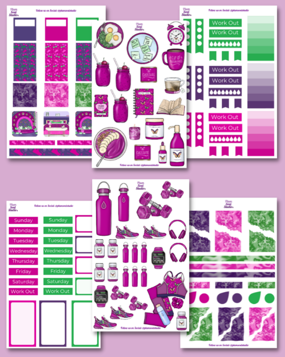 Electric Fitness Mega Sticker Kit