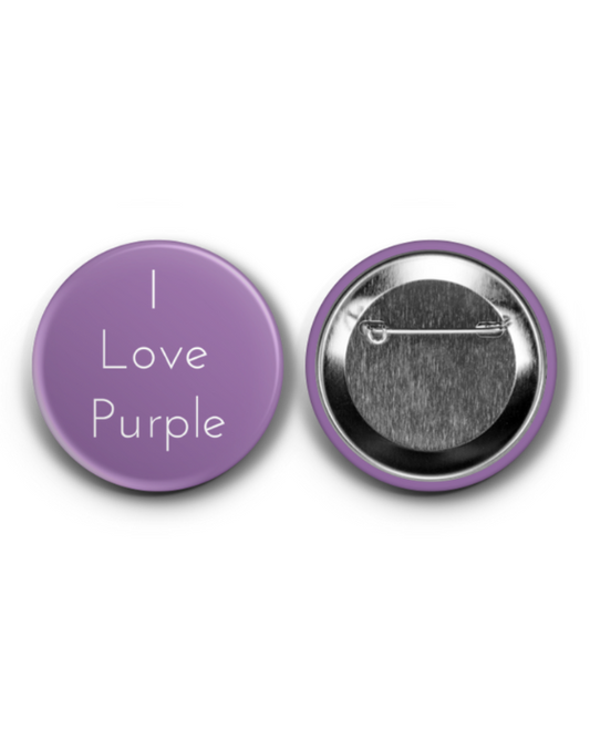 I Love Purple 2 inch Button