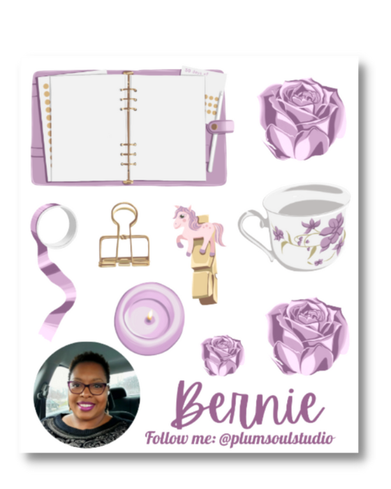 Lavender Rose Contact Cards